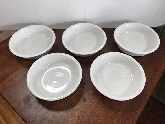 White Fiesta bowls - set of five