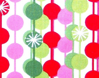 Christmas Mod String Starburst Ornaments Cotton Fabric REMNANT