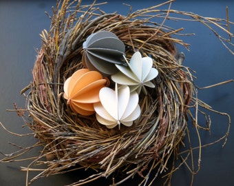 4 paper balls spring 3 paper pendant