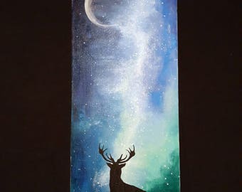 Stag Silhouette Acrylic Canvas