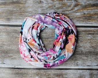 Floral toddler scarf, baby scarf, toddler Infinity Scarf, baby infinity scarf, baby girl scarf, drool bib, baby gift idea