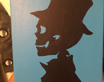 8x10 Skeleton Canvas