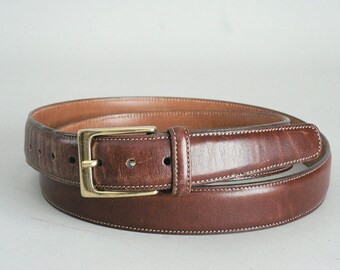 Mens Brown Leather Belt Size 42/105