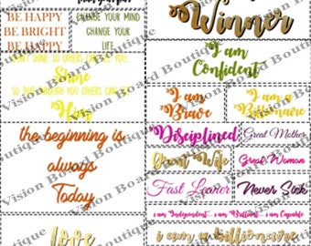 vision board quote cards 7 quote print vision board kit