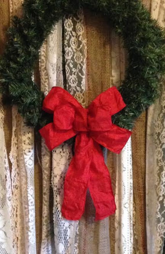 Items Similar To Christmas Wreath Bow Scarlet Wreath Bow Red