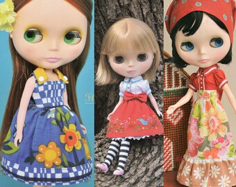 Sewing pattern lot for Blythe doll