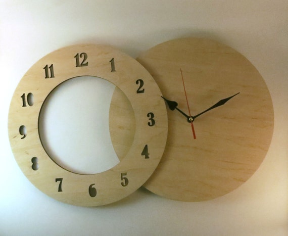 Items similar to Wall clock kit 12" (30cm), diy kit wood ...