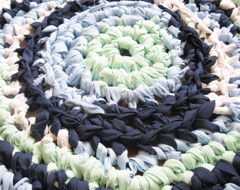 Shabby Chic Home Decor | Boy Nursery Decor | Braided Rag Rug | Hand Crocheted Items Small Area Rugs | Handmade Rug