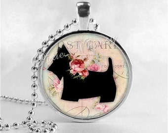 SCOTTIE Dog Necklace, Scottie Dog Jewelry, Scottish Terrier Jewelry, Scottie Dog, Scotty Dog, Dog Necklace, Glass Photo Art Pendant Necklace