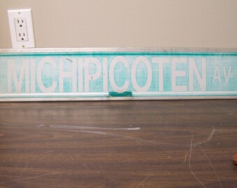 Michipicoten Av. Street Sign, Vintage Road Sign