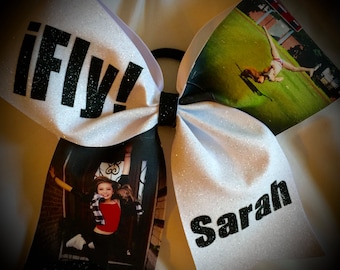 PHOTO Cheer Bow~CHOOSE Colors/TEXT