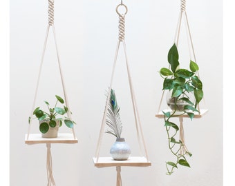 Macrame Plant Hanger / Macrame shelf hanging / Plant Holder / Hanging Planter / Macrame Plant Holder / Pot Hanger