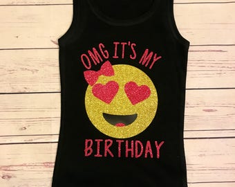 Emoji Birthday, OMG Its My Birthday, Emoji, Birthday Girl, Birthday kids, Shirts For Birthday, Emoji, Kids shirts,