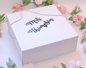 Personalized Bridal Shower Gift Personalized Wedding Gift Personalized Floppy Hat Box Personalized Sun Hat Personalized Gift Custom Hat Box