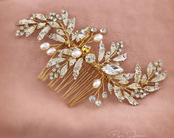 Bridal Hair Comb Crystal Leaves Wedding Hair Accessories Bridal Hair Accessory Crystal Bridal Comb Floral Comb Bridal Bling Bridal Hair pin