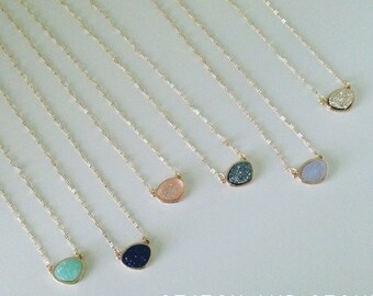 Dainty Druzy Necklace