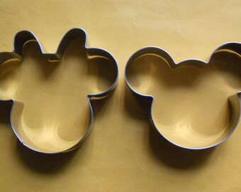 Mickey Minnie mouse Cookie Cutter Set Fondant Biscuit Pastry Baking Stainless Steel mold