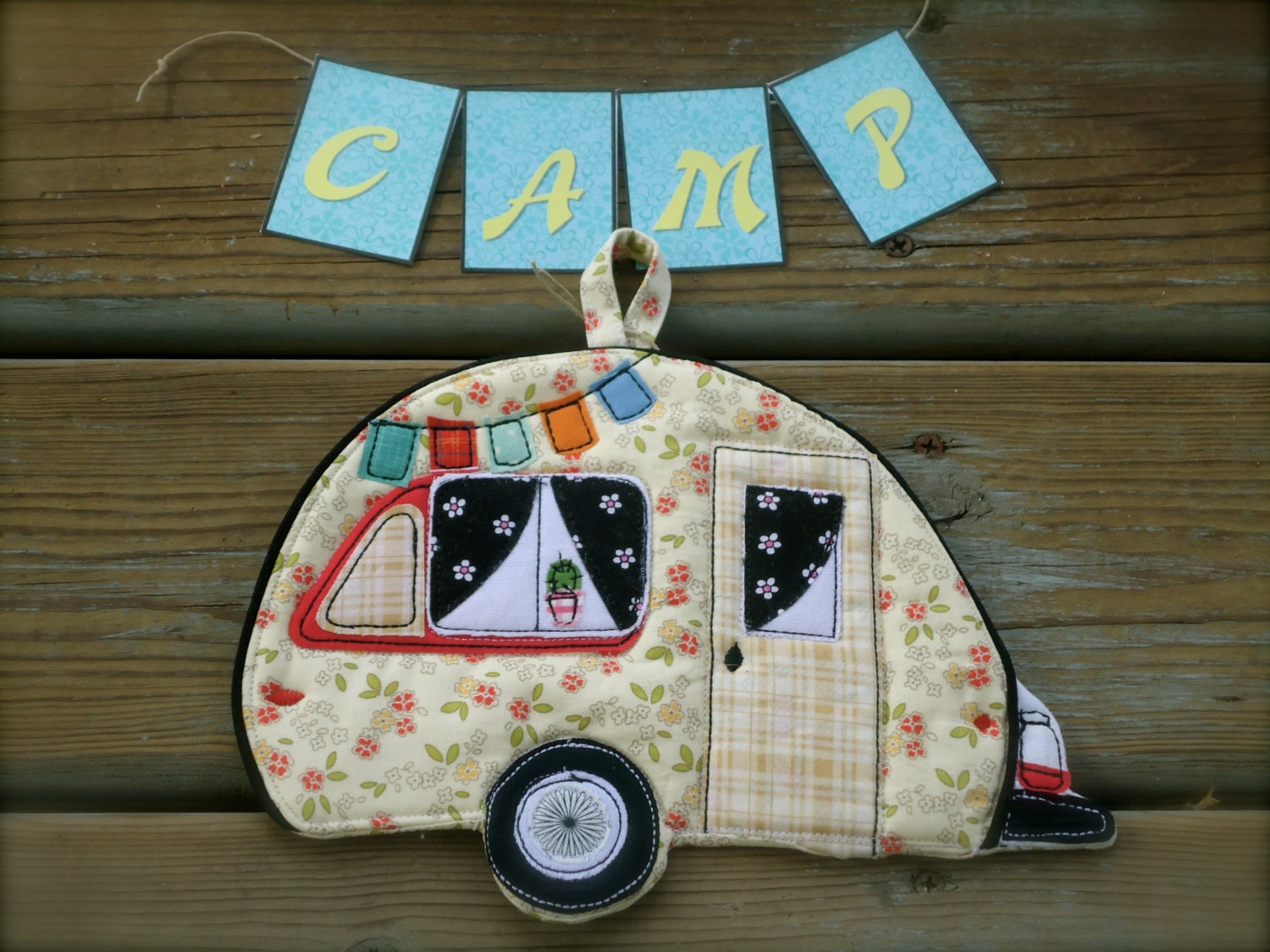Camper Potholder Camping potholder Tab camper made to