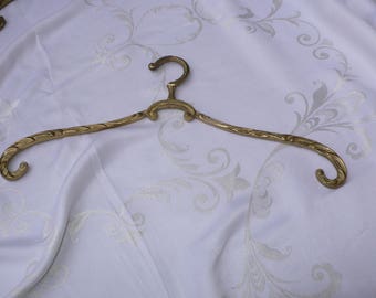 1 Vintage Brass Wedding Hanger Antique Metal Clothes Hangers for Wedding Dress, Coat French Art Nouveau Jugendstill