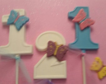 12 Butterfly Birthday suckers