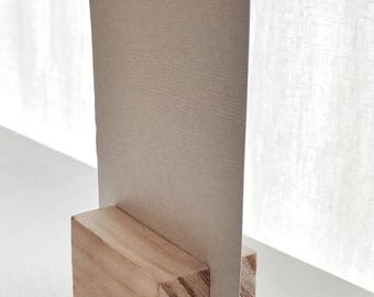 KANDJCREATES Wooden (Stained or Unfinished) Table Number Holders || Card Stock Table Number Holders