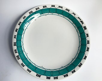 Rorstrand PICKNICK plate green border, lunch, dinner / Marianne Westman extremely RARE Swedish Scandinavian collectible Mid Century
