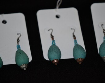 Faux Robin Egg Dangle Earrings