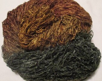 Handpainted Soft Rayon Chenille Yarn WOODLAND FOREST - 500 yards