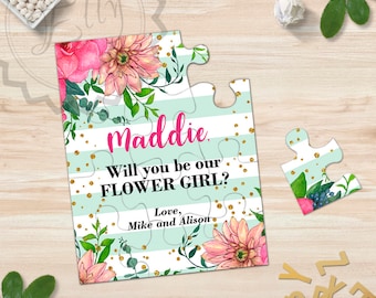 Will You Be My Flower Girl Puzzle Will You Be My Bridesmaid Flower Girl Proposal Be Our Flower Girl Asking Bridesmaid Ask Flower Girl Gift
