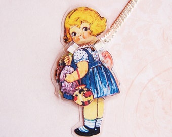 Dolly Dingle Makes a Dress - Laminated Paper Doll