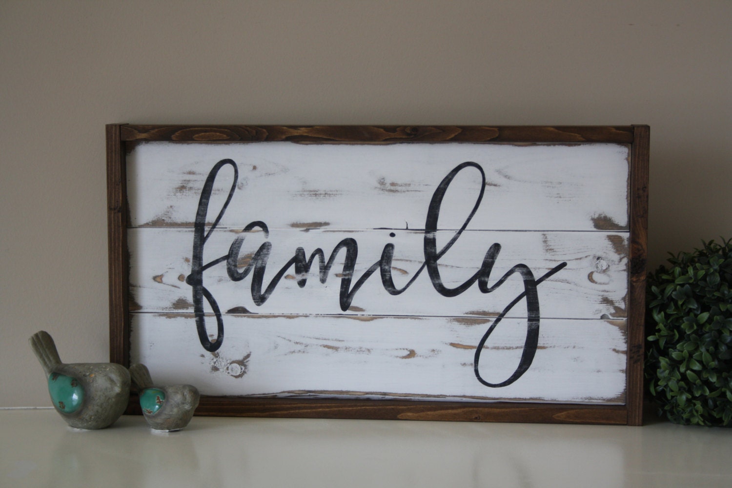 Wooden family sign Reclaimed wall art Family sign Pallet