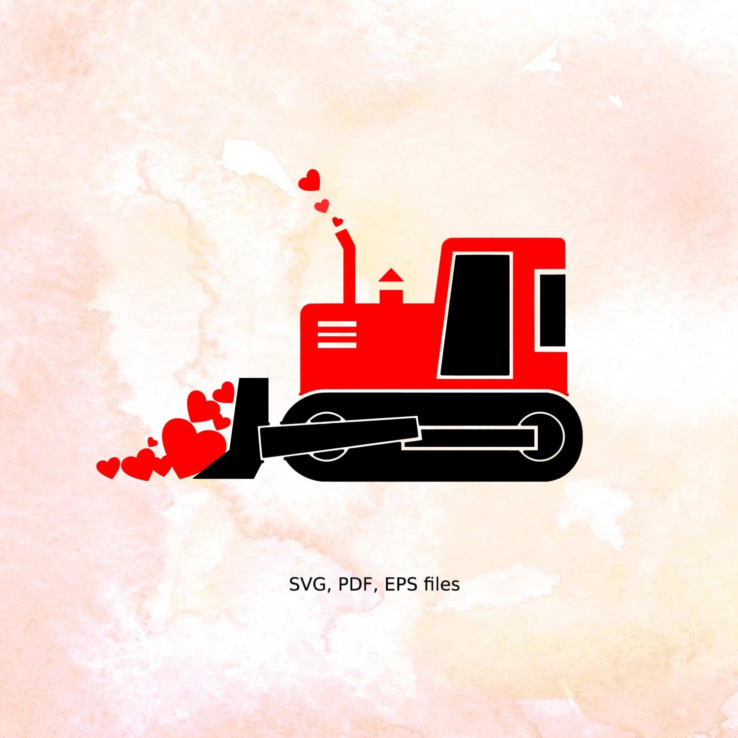 Download Valentine svg truck caterpillar tractor hearts love