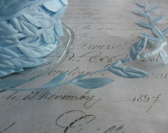 Baby Blue Ribbon of Leaves and Trailing Vine Trim