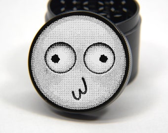 Laser Engraved Herb Grinder - MortEmoji Funny Artwork Design 4 Piece Grinder GW204