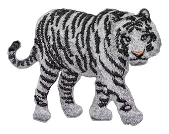 White Tiger Applique Patch (Iron on)