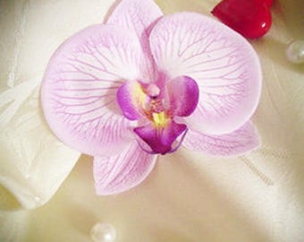 Purple Orchid hair clip