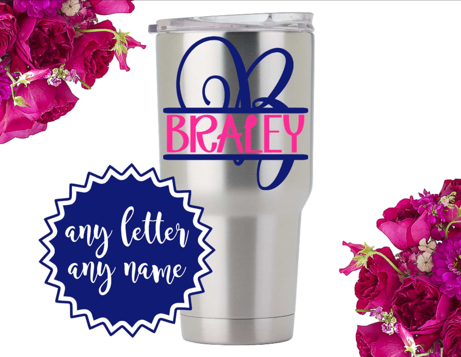 Personalized Tumbler Stickers Vinyl Decal for Tumbler Vinyl
