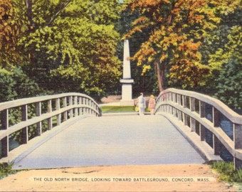Concord, Massachusetts, Old North Bridge - Vintage Postcard - Postcard - Unused (OO)