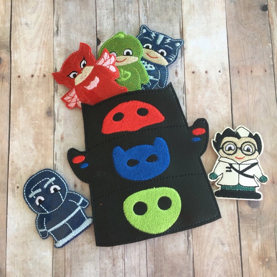 PJ Masks Inspired Finger Puppets