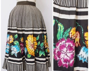 Vintage 1950s Mexican Skirt | Mexican Circle Skirt | Full Skirt | Mexican Full Skirt
