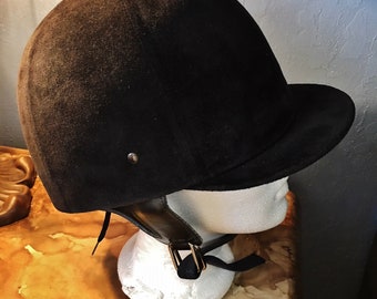 Vintage Lexington Safety Products Black Velvet Equestrian Riding Helmet Size 7-1/8 - Made in USA