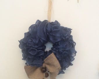 Navy scrunched wreath