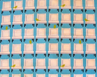 Tufted Tweets - Blue - By Robert Kaufman - 8.00 Per Yard