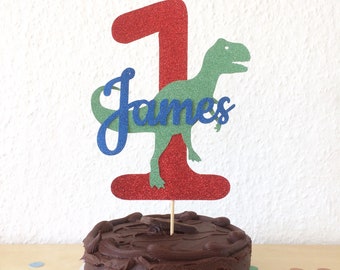 Dinosaur Cake Topper, Personalised Dinosaur Cake Topper, Dinosaur Party Decorations, Dinosaur Birthday Cake Topper, Dinosaur Decorations,