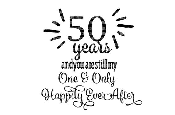 50th Anniversary SVG Files for Silhouette Cameo and Cricut