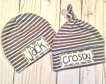 Personalized newborn hat, baby hat with name, hospital hat, personalized baby beanie, baby beanie with name