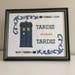 Doctor Who parody cross stitch pattern: TARDIS sweet TARDIS with modern art nouveau filigree accents