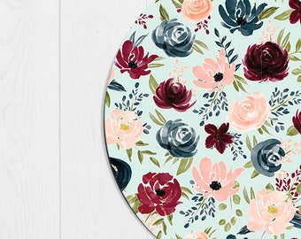 Mint Mouse Pad Pink Mousepad Floral School Supplies Desk Decor Office Desk Accessories Cubicle Decor Blue Round Mouse Pad Burgundy Pink Fun