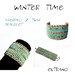 Bracelet tutorial, bracelet pattern, Superduo bracelet, superduo tutorial, DIY jewelry, wide cuff pattern, beading tutorial - STRIPED BANGLE