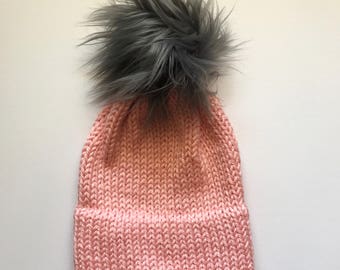 Double Brim Beanie // Pink